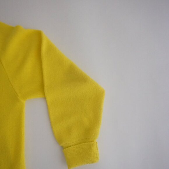 Vtg '90S Jockey Trophy Yellow Wool Blend Fine Knit Button Up Cardigan Sweater L - Picture 4 of 9